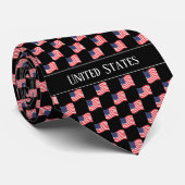 Wavy United States Flag Pattern ネクタイ (ロール)