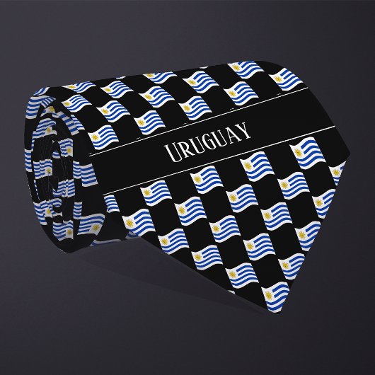 Wavy Uruguay Flag Pattern  ネクタイ