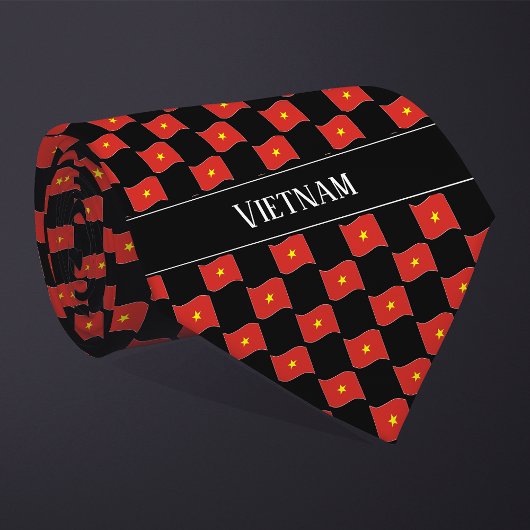 Wavy Vietnam Flag Pattern ネクタイ