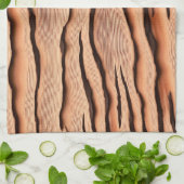 Wavy Wood‑Grain Pattern  キッチンタオル (折り畳み)