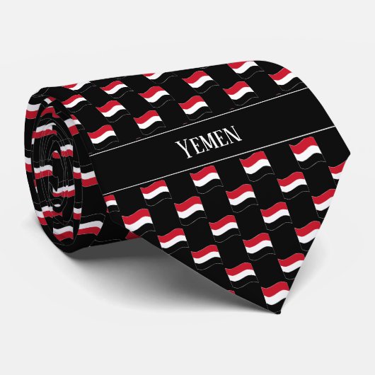 Wavy Yemen Flag Pattern  ネクタイ (ロール)
