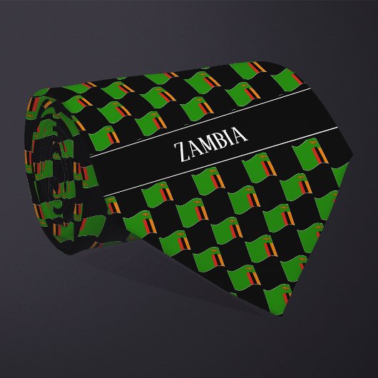 Wavy Zambia Flag Pattern  ネクタイ