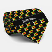 Wavy Zimbabwe Flag Pattern  ネクタイ (ロール)
