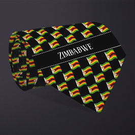 Wavy Zimbabwe Flag Pattern  ネクタイ