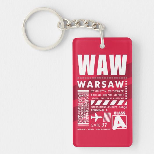WAWワルシャワ空港 キーホルダー (正面)