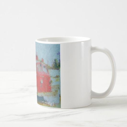 wawaの雄鹿による古い普通消防車 コーヒーマグカップ (右)