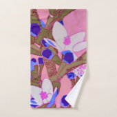 Wax Flower Bath Towel – Australian Native Floral B バスタオルセット (ハンドタオル)