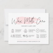 Wax Meltsカード気にの安全に関する指示フェミニン サンキューカード (正面)