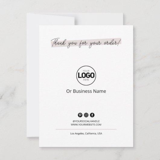 Wax Meltsカー気にドの警告指示フェミニン サンキューカード (裏面)