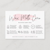Wax Meltsカー気にドの警告指示フェミニン 名刺 (正面)