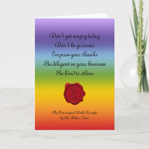 wax seal - REIKI & Precepts chakren colors サンキューカード
