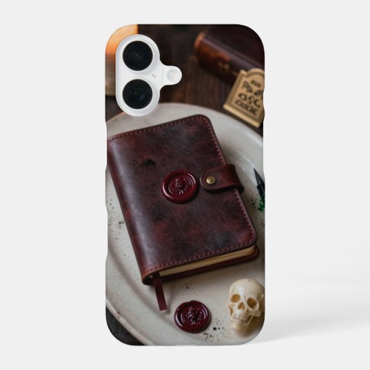 Wax Sealed Journal Dark Academia Case iPhone 16ケース (裏面)