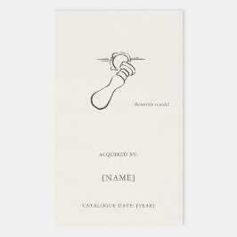 Wax Stamp Ex Libris Bookplate -Library Label 長方形シール