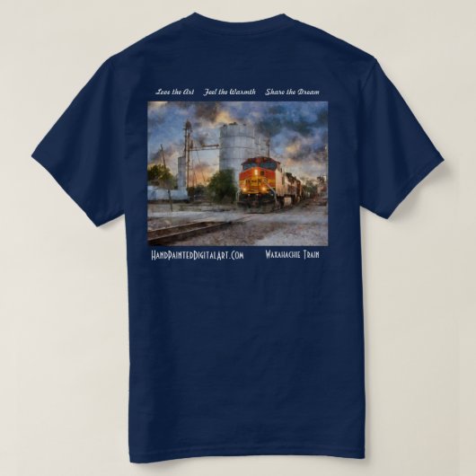 Waxahachieの列車 Tシャツ (デザイン裏面)