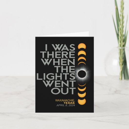 Waxahachie 2024 太陽の Eclipse 2024 040824 Eclipse カード (正面)