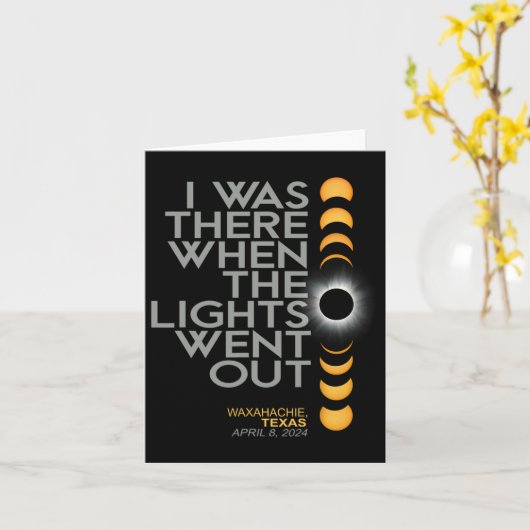 Waxahachie 2024 太陽の Eclipse 2024 040824 Eclipse カード (黄色い花)