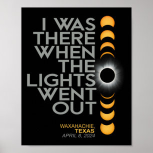Waxahachie 2024 太陽の Eclipse 2024 040824 Eclipse ポスター