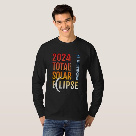 Waxahachie Texas TX Total Solar Eclipse 2024 5 Tシャツ (正面フル)