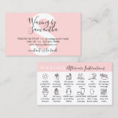 Waxingアフターケア12のアドバイス指示 名刺 (正面/裏面)