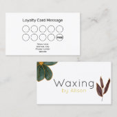 Waxing技術者/エステティシャン金ゴールドロイヤリティ 名刺 (正面/裏面)