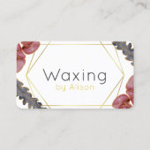 Waxing技術者/エステティシャン金ゴールドロイヤリティ  名刺 (正面)