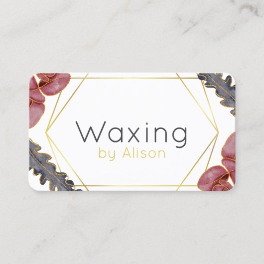 Waxing技術者/エステティシャン金ゴールドロイヤリティ  名刺 (正面)