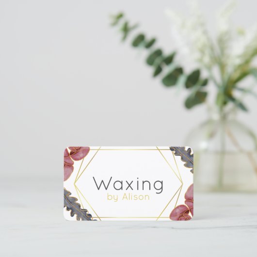 Waxing技術者/エステティシャン金ゴールドロイヤリティ  名刺 (スタンド正面)