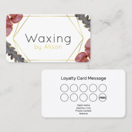 Waxing技術者/エステティシャン金ゴールドロイヤリティ 名刺