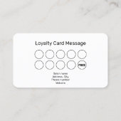 Waxing技術者/エステティシャン金ゴールドロイヤリティ  名刺 (裏面)