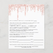 Waxing脱毛責任放棄リリースホワイト チラシ (裏面)