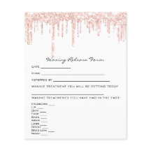 Waxing脱毛責任放棄リリースホワイト