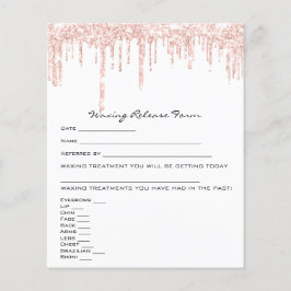 Waxing脱毛責任放棄リリースホワイト チラシ