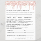 Waxing脱毛責任放棄リリースホワイト チラシ (裏面)