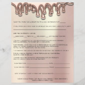 Waxing脱毛責任放棄リリースPearly チラシ (裏面)