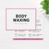 Waxing Aftercare Card脱毛の手順 (デスク)