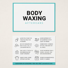 Waxing Aftercare Card脱毛の手順