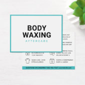 Waxing Aftercare Card脱毛の手順 (デスク)