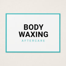 Waxing Aftercare Card脱毛の手順