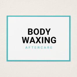 Waxing Aftercare Card脱毛の手順