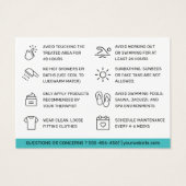 Waxing Aftercare Card脱毛の手順 (裏面)