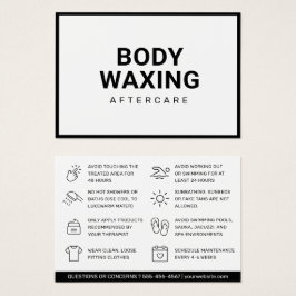 Waxing Aftercare Card脱毛の手順