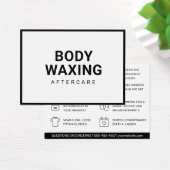 Waxing Aftercare Card脱毛の手順 (デスク)