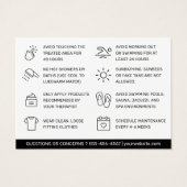 Waxing Aftercare Card脱毛の手順 (裏面)