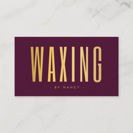 Waxing Burgundy And Gold  名刺 (正面)