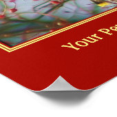 Waxwing Bird Artが独自のツールをパーソナライズされた作成 ポスター (角)