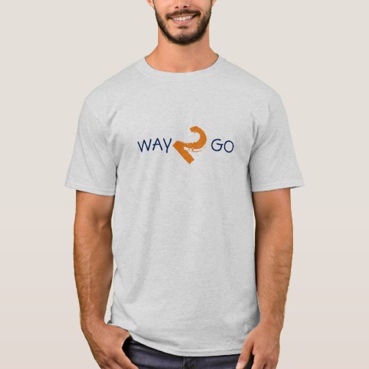 WAY2GOブルーオレンジ Tシャツ (正面)