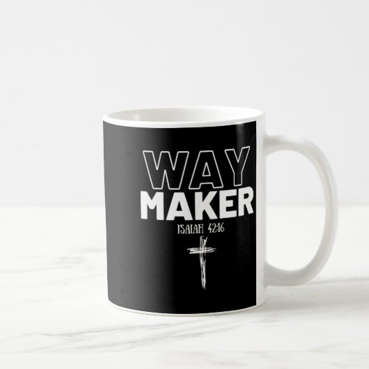 Way Maker Isaiah 42_16 Christian Tee Premium コーヒーマグカップ (右)
