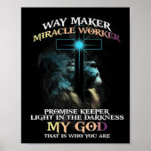 Way Maker Miracle Worker Promise Keeper Light In D ポスター (正面)