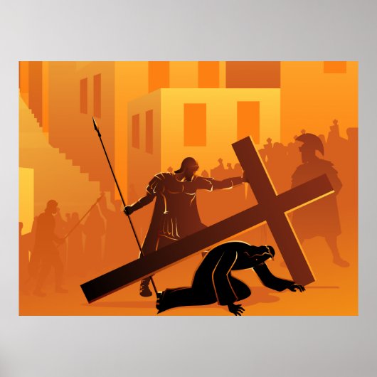 Way of the Cross 7th Station Poster ポスター (正面)