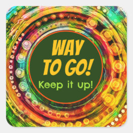 Way to Goおもしろいカラフル先生 スクエアシール